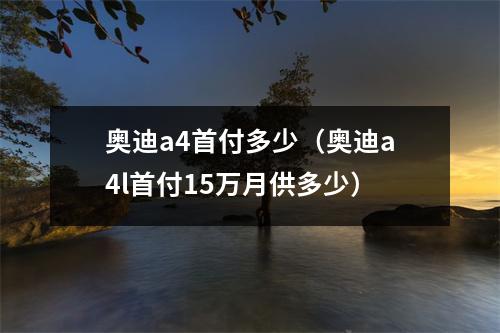 奥迪a4首付多少（奥迪a4l首付15万月供多少）