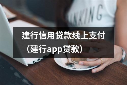建行信用贷款线上支付（建行app贷款）
