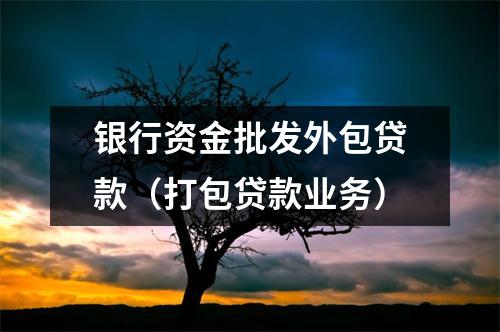 银行资金批发外包贷款（打包贷款业务）