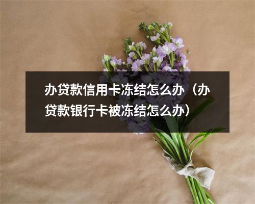 办贷款信用卡冻结怎么办（办贷款银行卡被冻结怎么办）