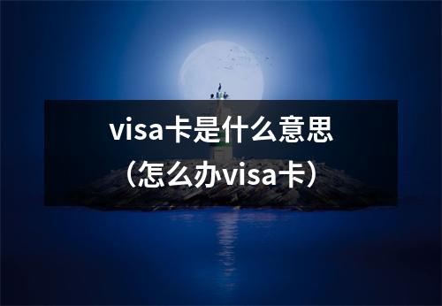 visa卡是什么意思(怎么办visa卡)