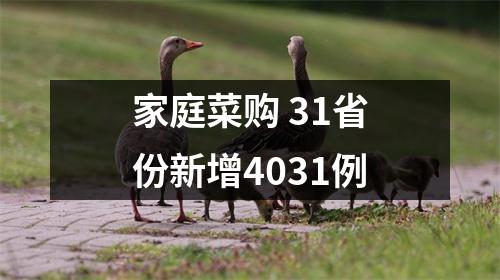 家庭菜购 31省份新增4031例