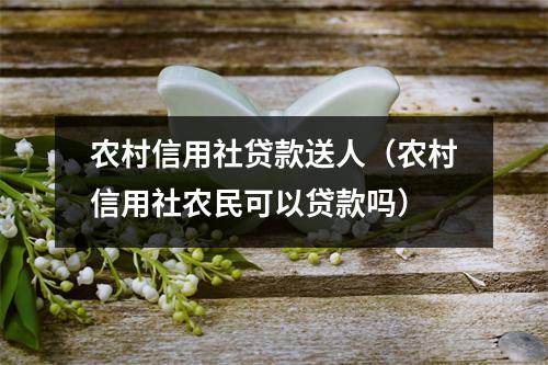 农村信用社贷款送人（农村信用社农民可以贷款吗）