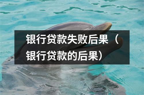 银行贷款失败后果（银行贷款的后果）