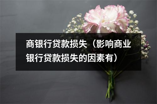 商银行贷款损失（影响商业银行贷款损失的因素有）