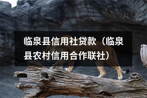 临泉县信用社贷款（临泉县农村信用合作联社）