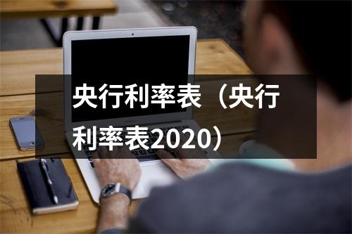 央行利率表（央行利率表2020）