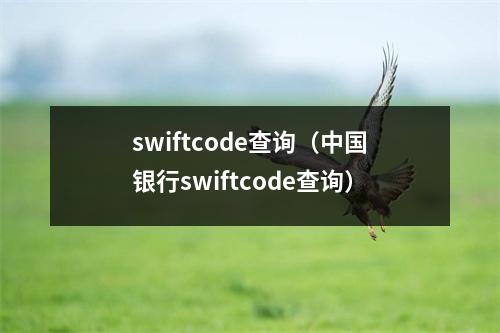 swiftcode查询（中国银行swiftcode查询）