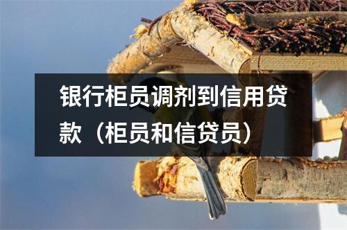 银行柜员调剂到信用贷款(柜员和信贷员)
