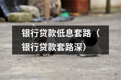 银行贷款低息套路（银行贷款套路深）