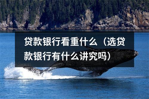 贷款银行看重什么（选贷款银行有什么讲究吗）