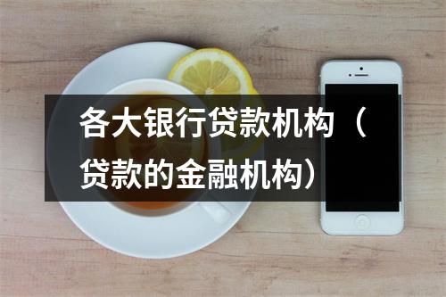 各大银行贷款机构（贷款的金融机构）