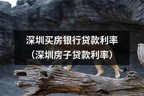 深圳买房银行贷款利率（深圳房子贷款利率）