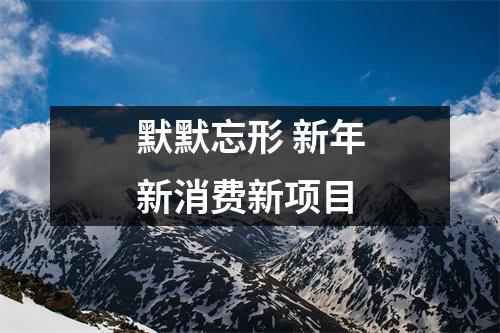 默默忘形 新年新消费新项目