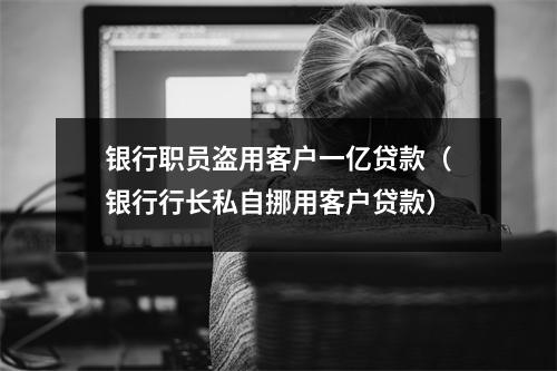 银行职员盗用客户一亿贷款（银行行长私自挪用客户贷款）