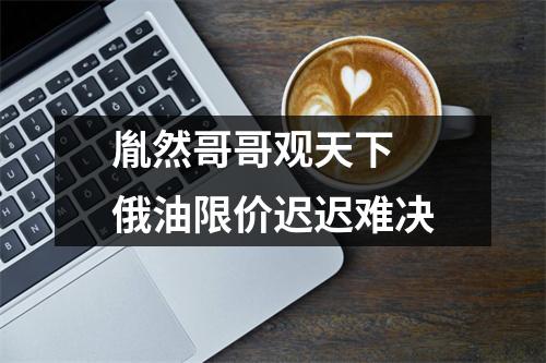胤然哥哥观天下 俄油限价迟迟难决