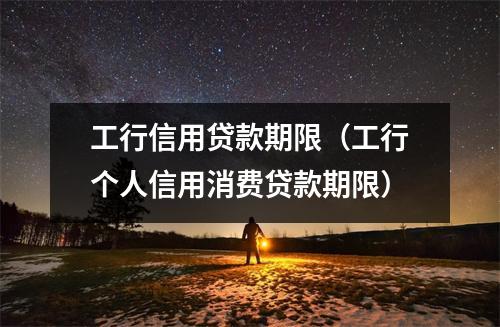 工行信用贷款期限（工行个人信用消费贷款期限）