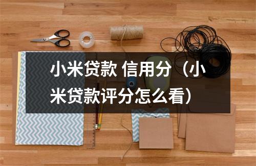 小米贷款 信用分（小米贷款评分怎么看）