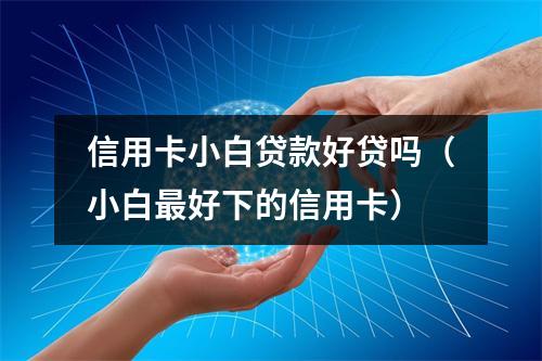 信用卡小白贷款好贷吗（小白最好下的信用卡）