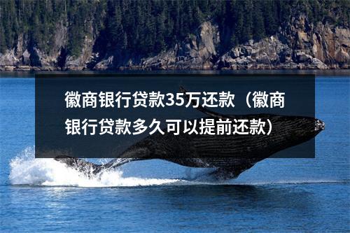 徽商银行贷款35万还款（徽商银行贷款多久可以提前还款）