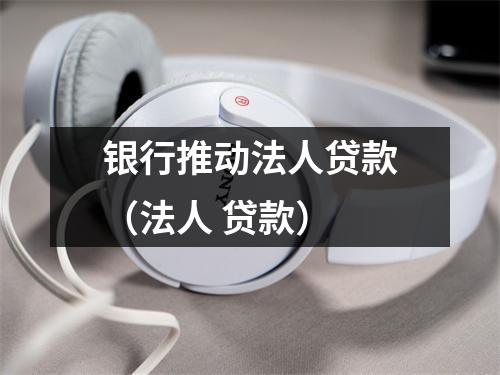 银行推动法人贷款（法人 贷款）
