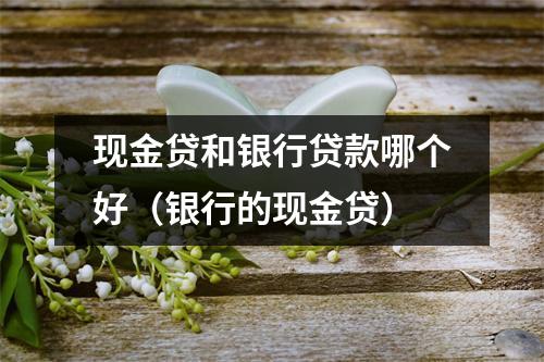 现金贷和银行贷款哪个好（银行的现金贷）