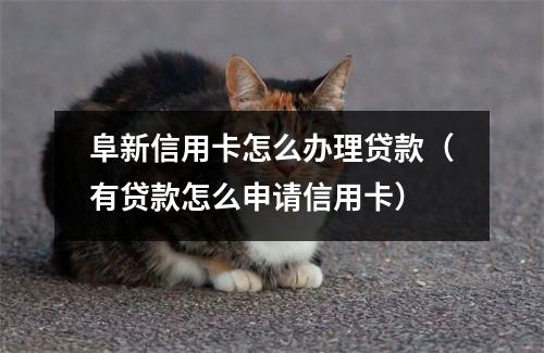 阜新信用卡怎么办理贷款（有贷款怎么申请信用卡）