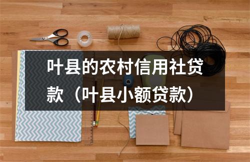 叶县的农村信用社贷款(叶县小额贷款)