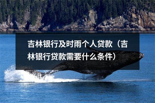 吉林银行及时雨个人贷款（吉林银行贷款需要什么条件）