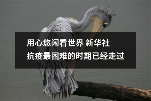 用心悠闲看世界 新华社 抗疫最困难的时期已经走过