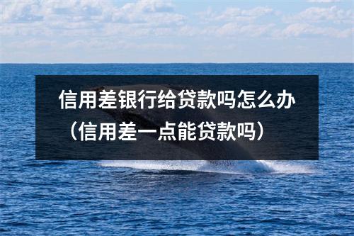 信用差银行给贷款吗怎么办（信用差一点能贷款吗）