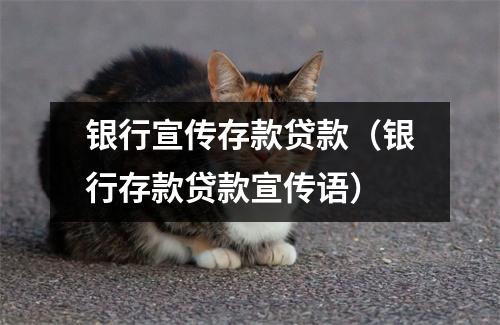 银行宣传存款贷款(银行存款贷款宣传语)
