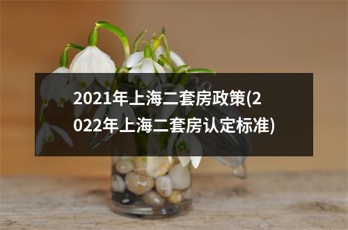 2021年上海二套房政策(2022年上海二套房认定标准)