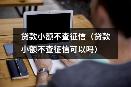 贷款小额不查征信（贷款小额不查征信可以吗）