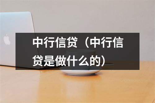 中行信贷(中行信贷是做什么的)