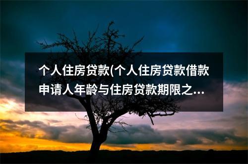 个人住房贷款(个人住房贷款借款申请人年龄与住房贷款期限之和)