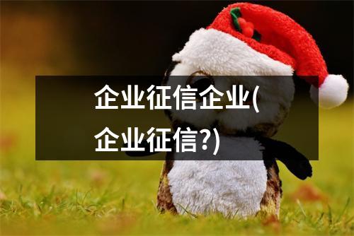 企业征信企业(企业征信?)