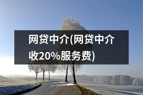 网贷中介(网贷中介收20%服务费)