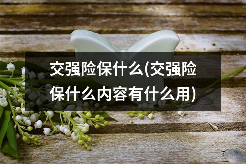 交强险保什么(交强险保什么内容有什么用)