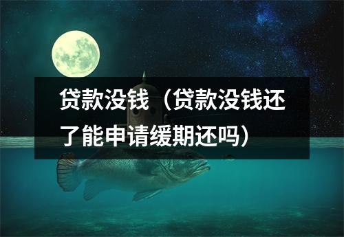贷款没钱（贷款没钱还了能申请缓期还吗）