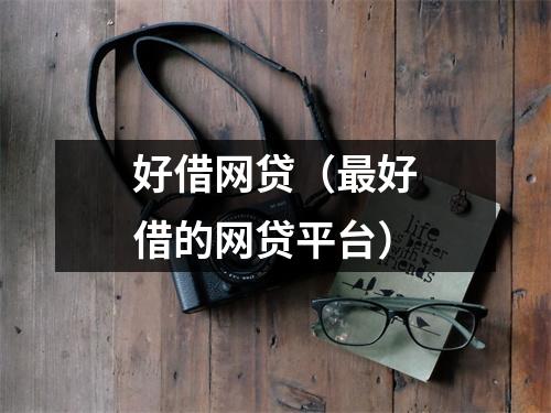 好借网贷（最好借的网贷平台）