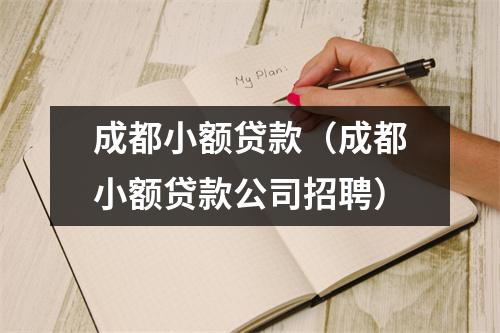 成都小额贷款(成都小额贷款公司招聘)