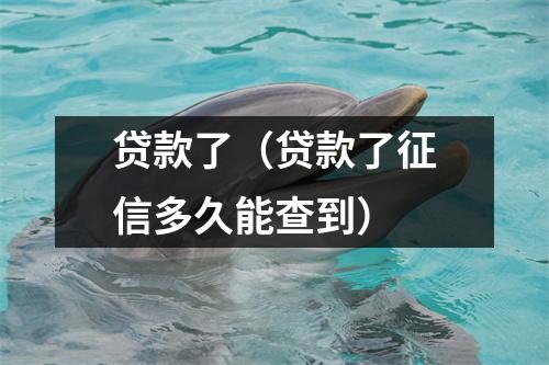 贷款了（贷款了征信多久能查到）