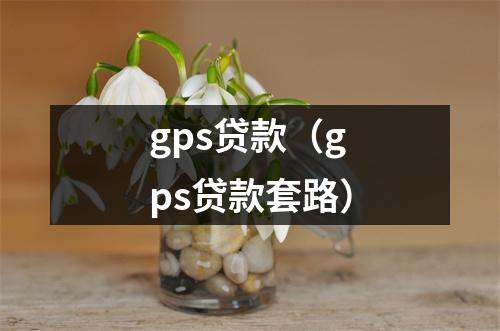 gps贷款(gps贷款套路)