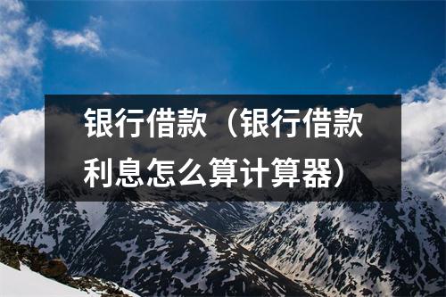 银行借款（银行借款利息怎么算计算器）