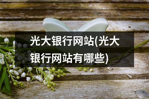 光大银行网站(光大银行网站有哪些)