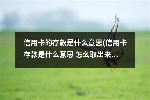 信用卡的存款是什么意思(信用卡存款是什么意思 怎么取出来)