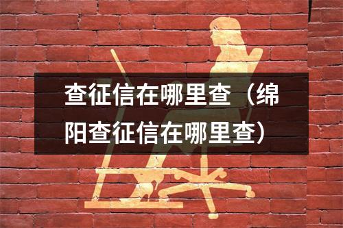 查征信在哪里查（绵阳查征信在哪里查）