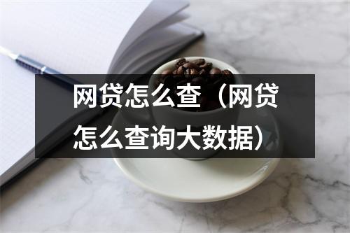 网贷怎么查（网贷怎么查询大数据）