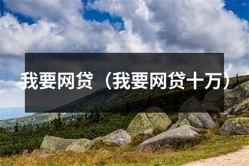我要网贷（我要网贷十万）